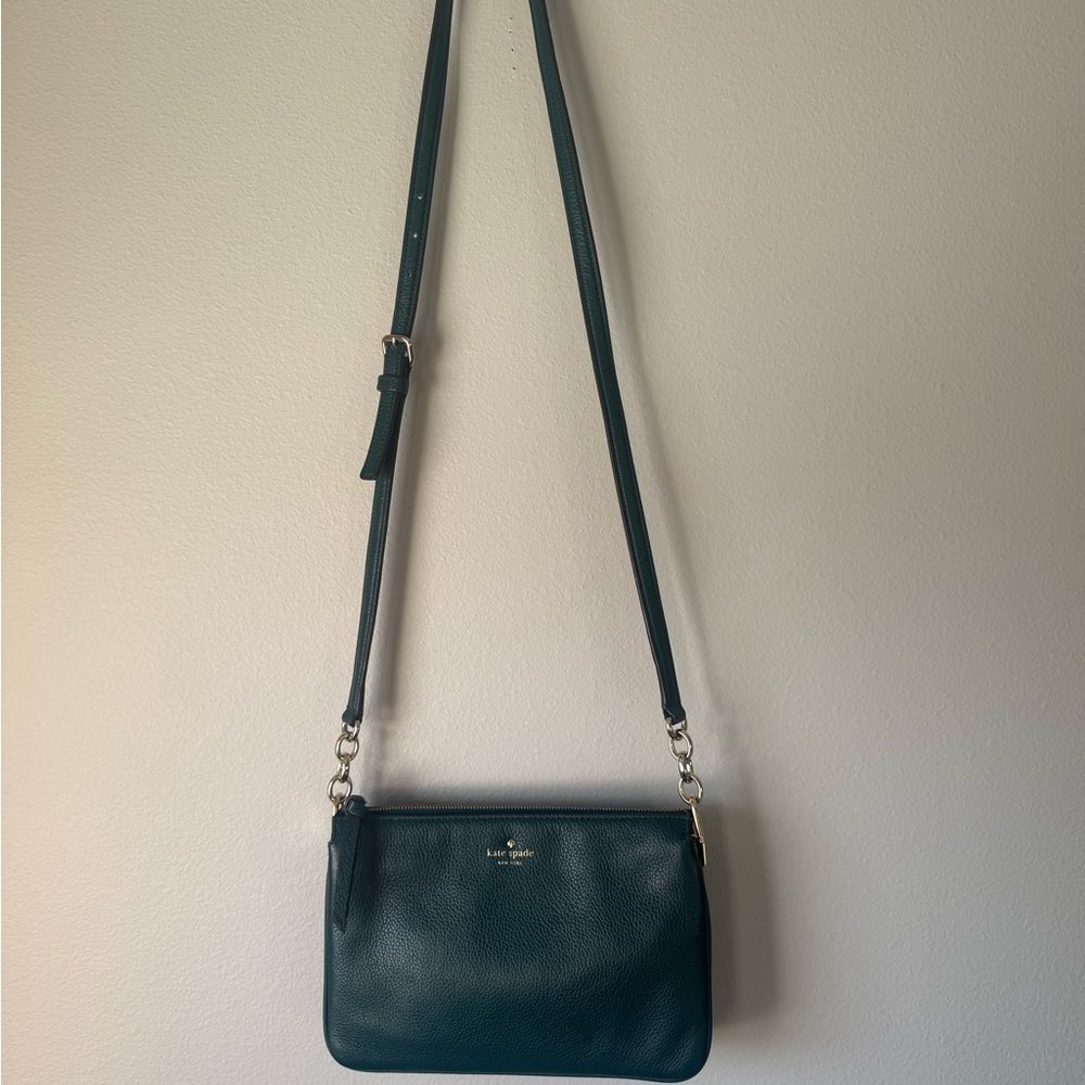 Kate Spade Teal Leila Triple Gusset Crossbody Bag - Picture 2 of 10